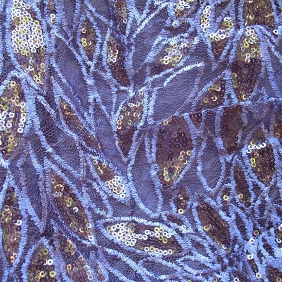 Mac Duggal 12412 Womens LONG SLEEVE RUCHED SEQUINED V-NECK GOWN Dress - Picture 8 of 15